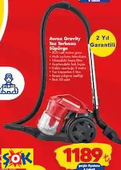 AWOX GRAVİTY TOZ TORBASIZ SÜPÜRGE